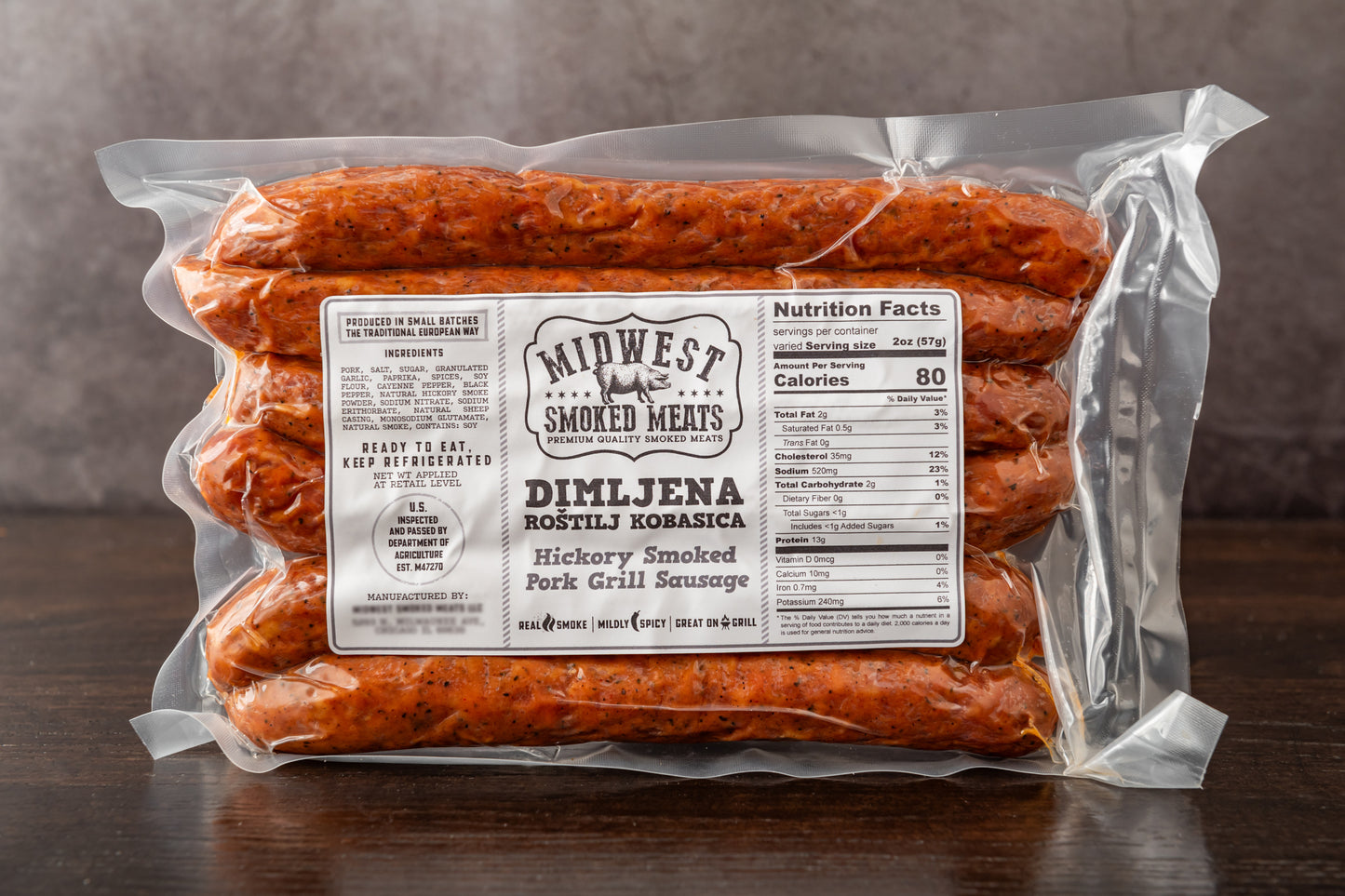 Pork Smoked Grilling Sausage(Roštiljska Kobasica)