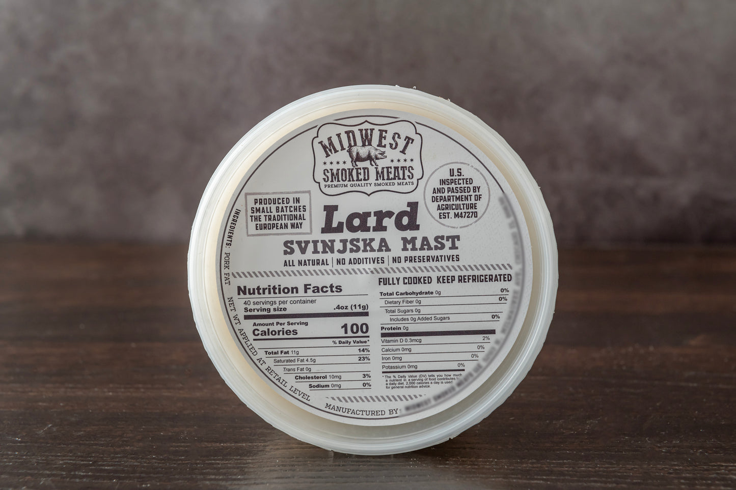 All-Natural Pork Lard(Svinjska Mast)